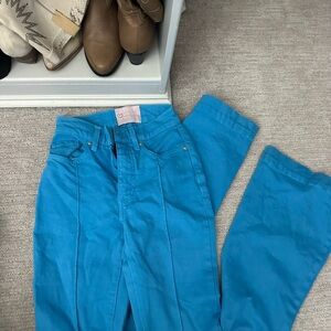 REVICE Blue Flare Wide Leg Denim